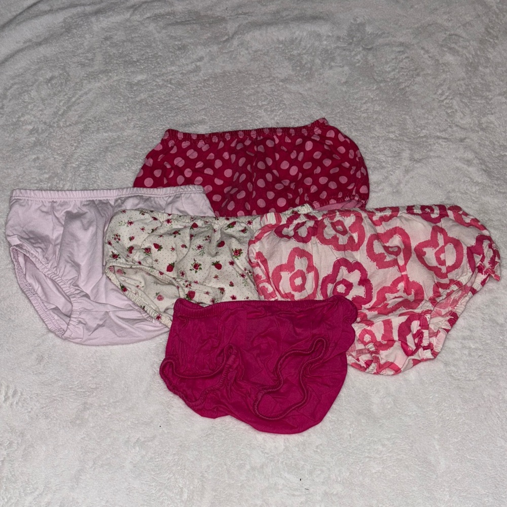 (2 for $10) Assorted Pink and White diaper covers